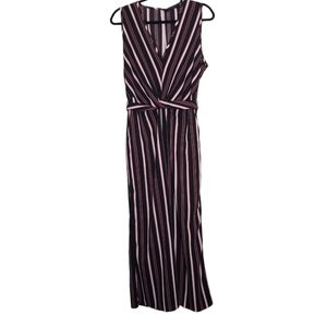 Angeleye London striped faux wrap jumpsuit 12